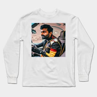 Zooming race car driver! Long Sleeve T-Shirt